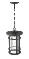 One Light Outdoor Chain Mount Ceiling Fixture by Z-Lite - Jordan Collection, Black Finish - 570CHB-BK