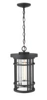 One Light Outdoor Chain Mount Ceiling Fixture by Z-Lite - Jordan Collection, Black Finish - 570CHB-BK