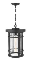 One Light Outdoor Chain Mount Ceiling Fixture by Z-Lite - Jordan Collection, Black Finish - 570CHXL-BK