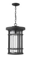One Light Outdoor Chain Mount Ceiling Fixture by Z-Lite - Jordan Collection, Black Finish - 570CHXL-BK