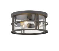 Three Light Outdoor Flush Mount by Z-Lite - Jordan Collection, Oil Rubbed Bronze Finish - 570F-ORB