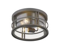 Three Light Outdoor Flush Mount by Z-Lite - Jordan Collection, Oil Rubbed Bronze Finish - 570F-ORB