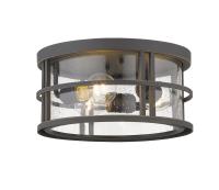 Three Light Outdoor Flush Mount by Z-Lite - Jordan Collection, Oil Rubbed Bronze Finish - 570F-ORB