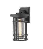 One Light Outdoor Wall Light by Z-Lite - Jordan Collection, Black Finish - 570M-BK
