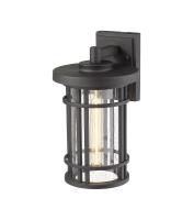 One Light Outdoor Wall Light by Z-Lite - Jordan Collection, Black Finish - 570M-BK