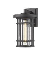 One Light Outdoor Wall Light by Z-Lite - Jordan Collection, Black Finish - 570M-BK