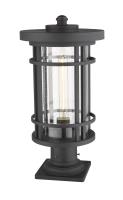 One Light Outdoor Pier Mounted Fixture by Z-Lite - Jordan Collection, Black Finish - 570PHB-533PM-BK