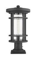 One Light Outdoor Pier Mounted Fixture by Z-Lite - Jordan Collection, Black Finish - 570PHB-533PM-BK