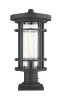 One Light Outdoor Pier Mounted Fixture by Z-Lite - Jordan Collection, Black Finish - 570PHB-533PM-BK