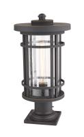 One Light Outdoor Pier Mounted Fixture by Z-Lite - Jordan Collection, Oil Rubbed Bronze Finish - 570PHB-533PM-ORB