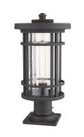 One Light Outdoor Pier Mounted Fixture by Z-Lite - Jordan Collection, Oil Rubbed Bronze Finish - 570PHB-533PM-ORB