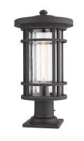 One Light Outdoor Pier Mounted Fixture by Z-Lite - Jordan Collection, Oil Rubbed Bronze Finish - 570PHB-533PM-ORB