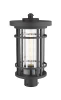 One Light Outdoor Post Mount Fixture by Z-Lite - Jordan Collection, Black Finish - 570PHB-BK