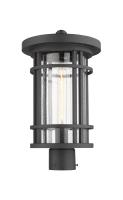 One Light Outdoor Post Mount Fixture by Z-Lite - Jordan Collection, Black Finish - 570PHB-BK