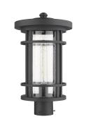 One Light Outdoor Post Mount Fixture by Z-Lite - Jordan Collection, Black Finish - 570PHB-BK
