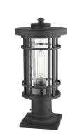 One Light Outdoor Pier Mounted Fixture by Z-Lite - Jordan Collection, Black Finish - 570PHM-533PM-BK