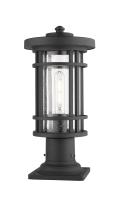 One Light Outdoor Pier Mounted Fixture by Z-Lite - Jordan Collection, Black Finish - 570PHM-533PM-BK