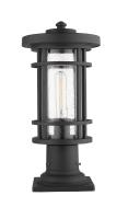 One Light Outdoor Pier Mounted Fixture by Z-Lite - Jordan Collection, Black Finish - 570PHM-533PM-BK