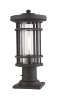 One Light Outdoor Pier Mounted Fixture by Z-Lite - Jordan Collection, Oil Rubbed Bronze Finish - 570PHM-533PM-ORB
