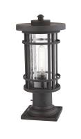 One Light Outdoor Pier Mounted Fixture by Z-Lite - Jordan Collection, Oil Rubbed Bronze Finish - 570PHM-533PM-ORB