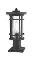 One Light Outdoor Pier Mounted Fixture by Z-Lite - Jordan Collection, Oil Rubbed Bronze Finish - 570PHM-533PM-ORB