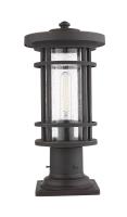 One Light Outdoor Pier Mounted Fixture by Z-Lite - Jordan Collection, Oil Rubbed Bronze Finish - 570PHM-533PM-ORB