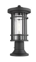 One Light Outdoor Pier Mounted Fixture by Z-Lite - Jordan Collection, Black Finish - 570PHM-553PM-BK