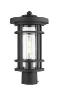 One Light Outdoor Post Mount Fixture by Z-Lite - Jordan Collection, Black Finish - 570PHM-BK