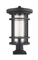 One Light Outdoor Pier Mounted Fixture by Z-Lite - Jordan Collection, Black Finish - 570PHXL-533PM-BK