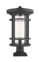 One Light Outdoor Pier Mounted Fixture by Z-Lite - Jordan Collection, Black Finish - 570PHXL-533PM-BK