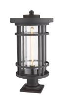 One Light Outdoor Pier Mounted Fixture by Z-Lite - Jordan Collection, Oil Rubbed Bronze Finish - 570PHXL-533PM-ORB