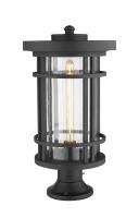 One Light Outdoor Pier Mounted Fixture by Z-Lite - Jordan Collection, Black Finish - 570PHXL-553PM-BK