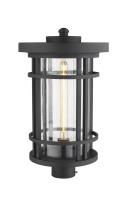 One Light Outdoor Post Mount Fixture by Z-Lite - Jordan Collection, Black Finish - 570PHXL-BK