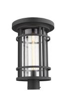 One Light Outdoor Post Mount Fixture by Z-Lite - Jordan Collection, Black Finish - 570PHXL-BK