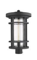 One Light Outdoor Post Mount Fixture by Z-Lite - Jordan Collection, Black Finish - 570PHXL-BK