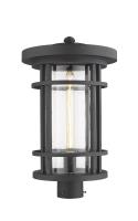 One Light Outdoor Post Mount Fixture by Z-Lite - Jordan Collection, Black Finish - 570PHXL-BK
