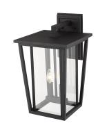 Two Light Outdoor Wall Sconce by Z-Lite - Seoul Collection, Black Finish - 571B-BK