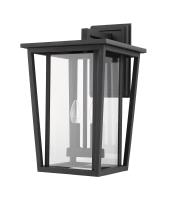 Two Light Outdoor Wall Sconce by Z-Lite - Seoul Collection, Black Finish - 571B-BK
