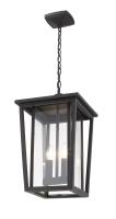 Two Light Outdoor Chain Mount Ceiling Fixture by Z-Lite - Seoul Collection, Oil Rubbed Bronze Finish - 571CHB-ORB