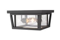 Three Light Outdoor Flush Mount by Z-Lite - Seoul Collection, Oil Rubbed Bronze Finish - 571F-ORB