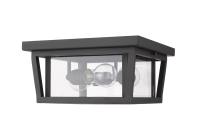 Three Light Outdoor Flush Mount by Z-Lite - Seoul Collection, Oil Rubbed Bronze Finish - 571F-ORB