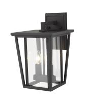 Two Light Outdoor Wall Sconce by Z-Lite - Seoul Collection, Black Finish - 571M-BK