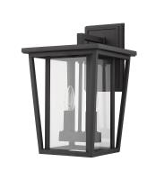 Two Light Outdoor Wall Sconce by Z-Lite - Seoul Collection, Black Finish - 571M-BK