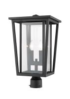 Two Light Outdoor Post Mount Fixture by Z-Lite - Seoul Collection, Black Finish - 571PHBR-BK