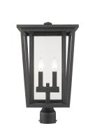 Two Light Outdoor Post Mount Fixture by Z-Lite - Seoul Collection, Oil Rubbed Bronze Finish - 571PHBR-ORB