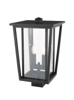 Two Light Outdoor Post Mount Fixture by Z-Lite - Seoul Collection, Black Finish - 571PHBS-BK