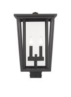 Two Light Outdoor Post Mount Fixture by Z-Lite - Seoul Collection, Oil Rubbed Bronze Finish - 571PHBS-ORB