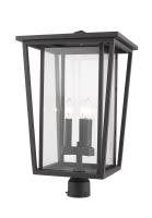 Three Light Outdoor Post Mount Fixture by Z-Lite - Seoul Collection, Oil Rubbed Bronze Finish - 571PHXLR-ORB