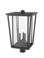 Three Light Outdoor Post Mount Fixture by Z-Lite - Seoul Collection, Oil Rubbed Bronze Finish - 571PHXLR-ORB