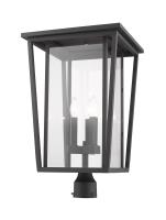 Three Light Outdoor Post Mount Fixture by Z-Lite - Seoul Collection, Oil Rubbed Bronze Finish - 571PHXLR-ORB